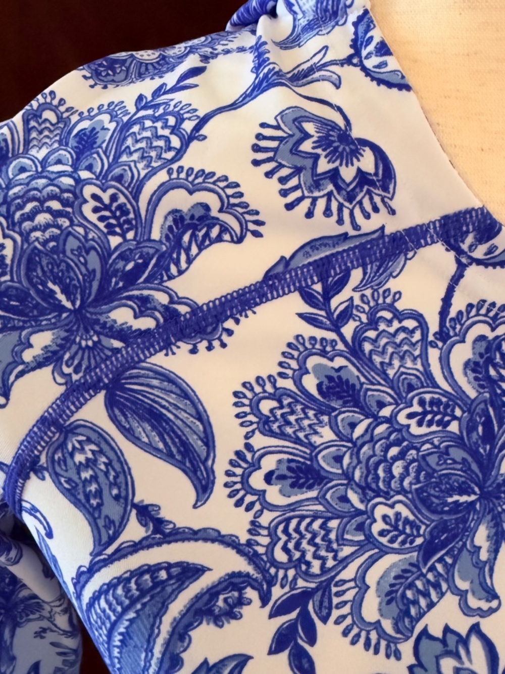 Coolibar Blue Paisley Sun Cover Up Dress Hoodie XL - Picture 4 of 9